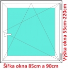 Plastov okna OS SOFT rka 85 a 90cm